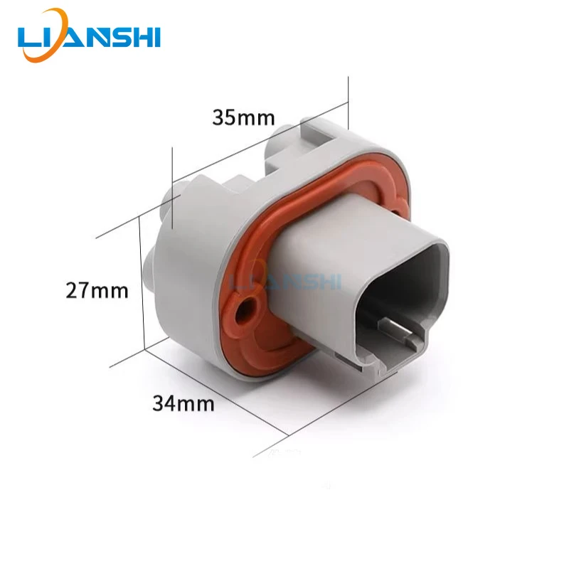 DT15-4P Deutsch Waterproof Automotive Connector PCB Straight Pin Socket for Vehicle Circuit Board DT15-2P