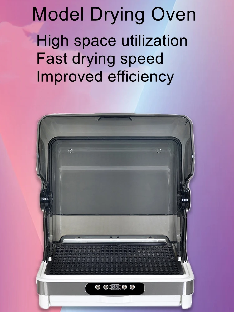 Dust-proof drying cabinet for figurines and models, spray paint booth, airbrush spray paint oven, coloring clamp, and seal
