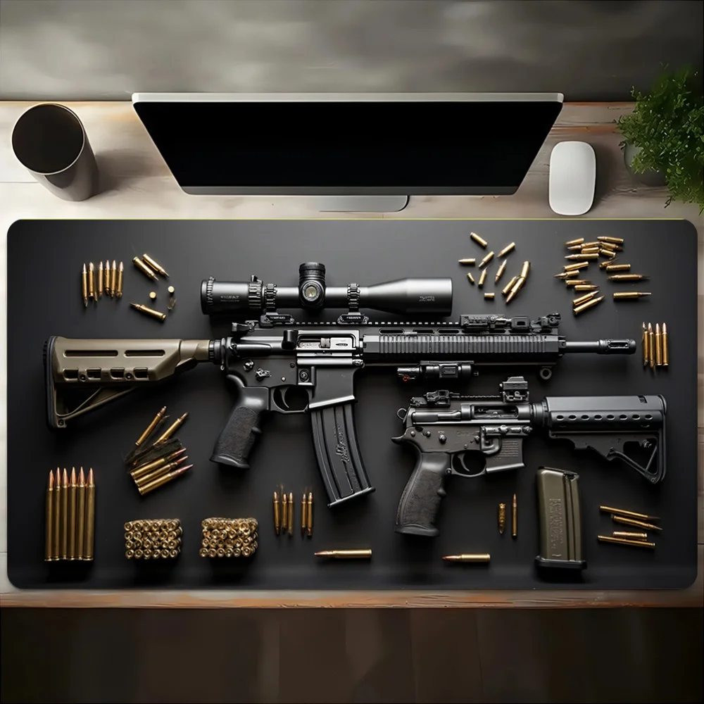 

Тактическое оружие и боеприпасы, коврик для мыши, большой резиновый нескользящий настольный аксессуар, коврик для мыши для офисной клавиатуры, декоративный коврик