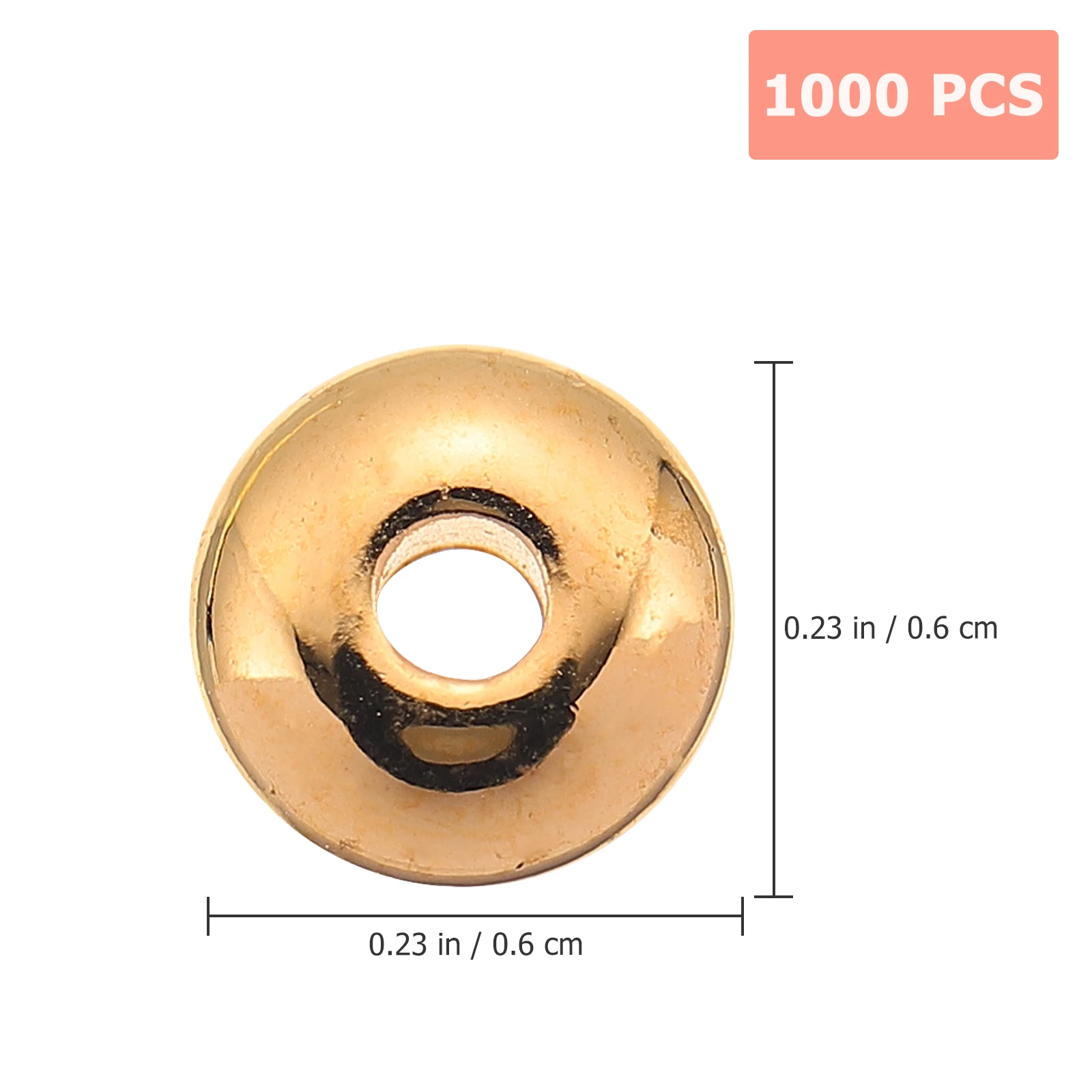 

1000pcs Round Spacer Diy Jewelry Beads With Holes For Necklace Bracelet Making Diy Crafts Accessories Loose Beads Durable