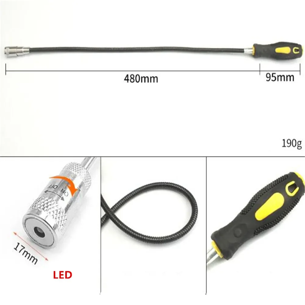 

Flexible Telescopic Magnetic Pickup To Lengthen The Household Iron Suction Long Handle Auto Repair Suction Rod