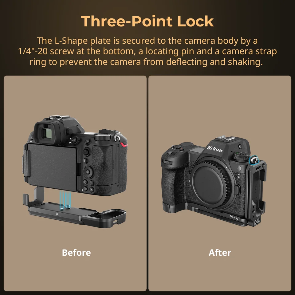 SmallRig L Plate for Nikon Z 6III, L-Bracket for Arca-Swiss, with