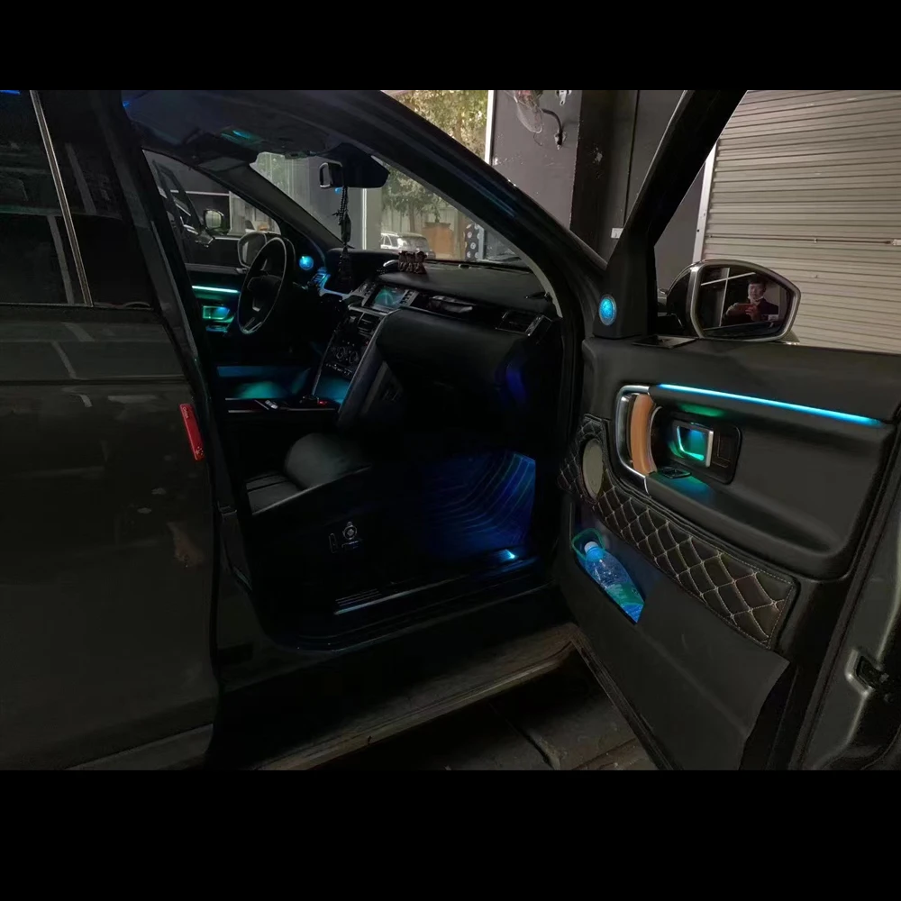 For Discovery Freelander 16-24 Car Interior Atmosphere Light for Land Rover 64 color LED Interior Decorative Lamp ambient light
