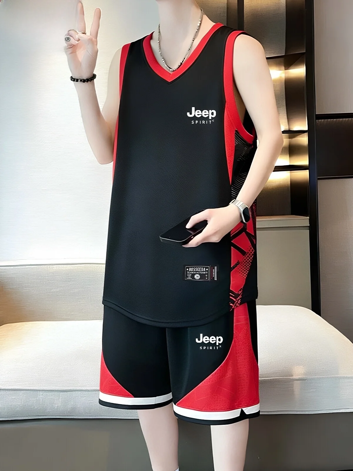 ensemble-d'uniformes-de-basketball-spirit-pour-hommes-debardeur-sans-manches-d'ete-pour-jeunes-vetements-d'entrainement-a-sechage-rapide-pour-lyceens