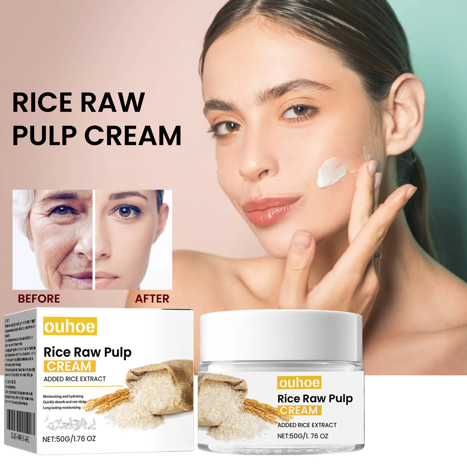 Rice Nourishing Cream – Pore Refining, Moisturizing for OUHOE