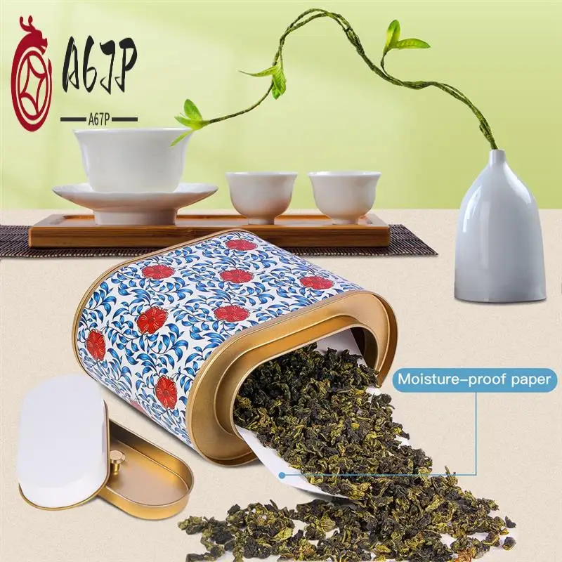 

A67P-3 упаковки больших чайных банок для рассыпного чая с крышкой овальной формы, герметичная банка на 3,53-7 унций, канистра для чая, маленькие жестяные банки для хранения рассыпного чая