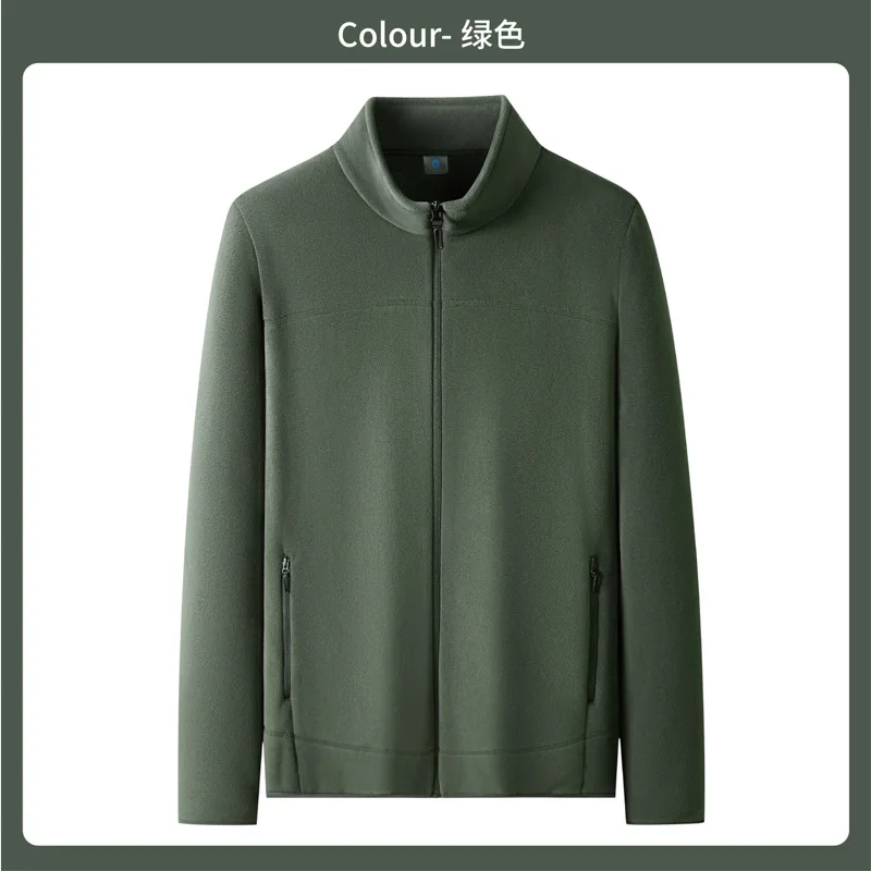 

Новая мода осень-зима мужские утепленные воротник-стойка с длинным рукавом на молнии повседневные модные флисовые куртки мужская одежда пальто