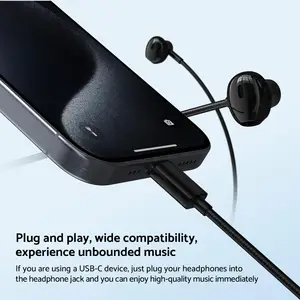 HiFi Samsung headphones with wires, surround sound, in-ear, USB, type C, 3.5mm, wire control, Galaxy S24, S23, S22 Ultra 12 Main Sales Samsung Headset - №8