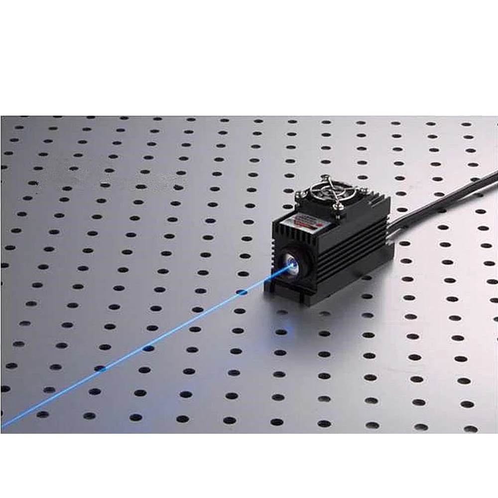 50mW 473nm Blue Laser Dot Module + TTL/Analog 0-30KHZ + TEC Cooling + 85-265V