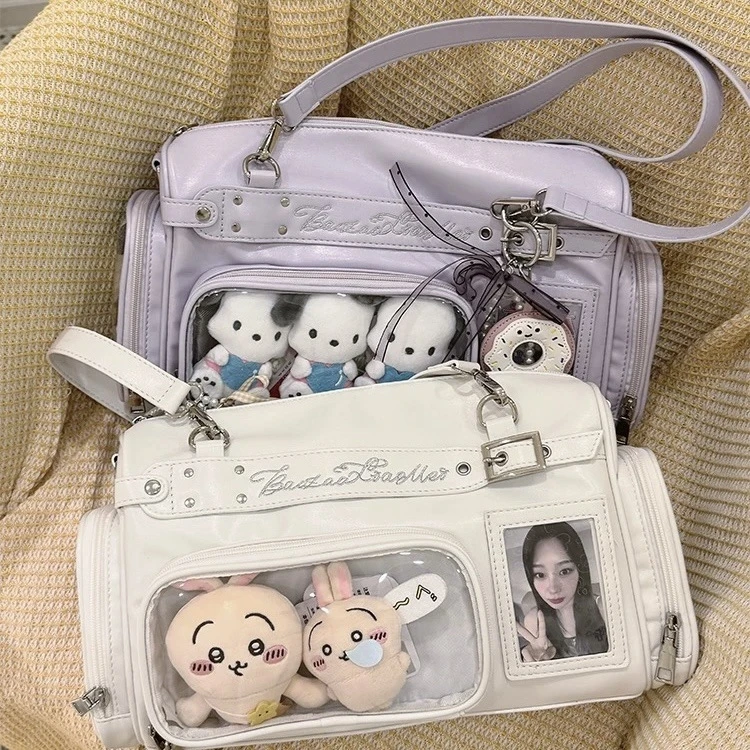 

Casual Small oulder Bag for Women Transparent Boston Bag Star Chaser Bag Leisure Handbag Single Strap Crossbody