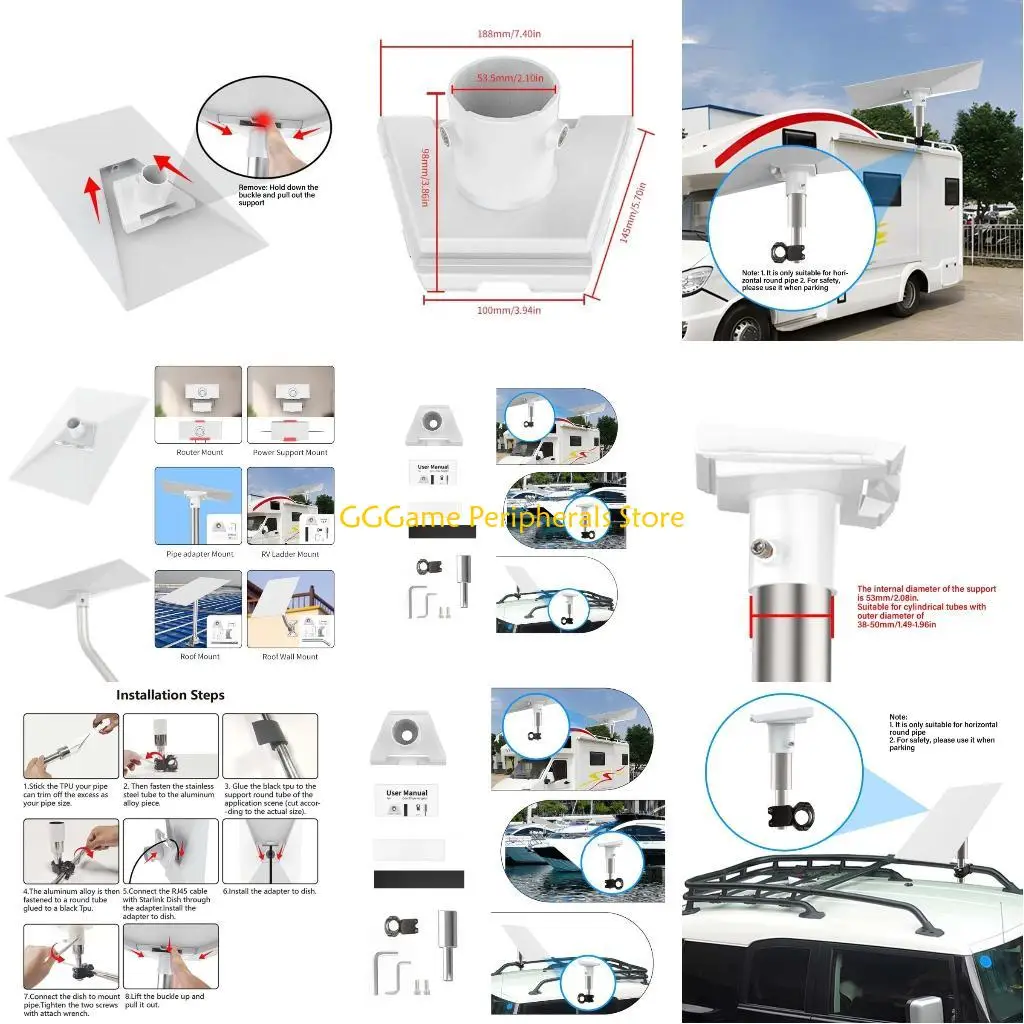 

U55B Ladder Mount Bracket For Satellite Gen3 Space Saving Aluminum Support Weather Resistant
