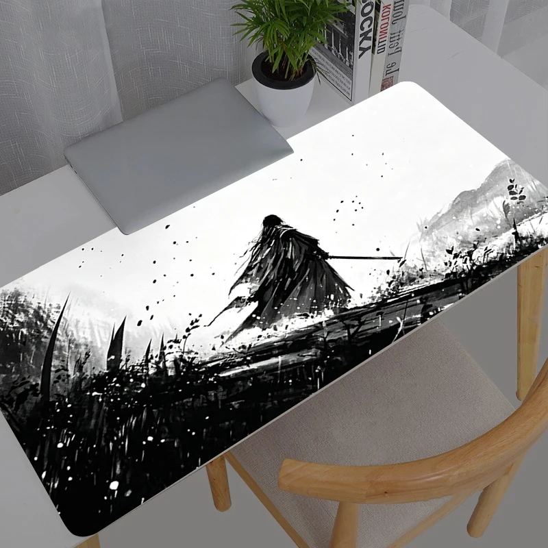 Anime Gaming Speed Mouse Pad Ink Swordsman Gamer Large Mouse Mat Keyboard Mousepad durable new max new Computer Desk Mat