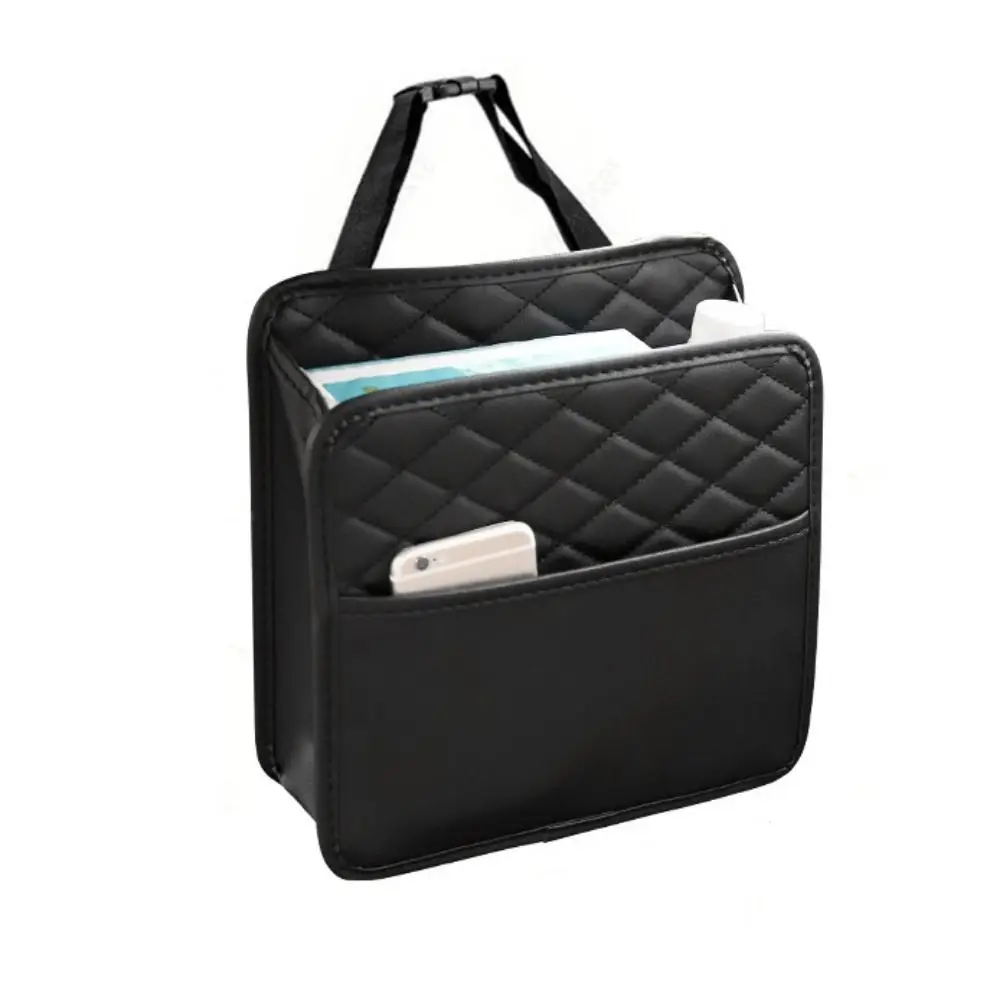 

Leather Car Backseat Storage Bag Multifunctional Seat Back Backseat Large Capacity Pocket Protector Adjustable