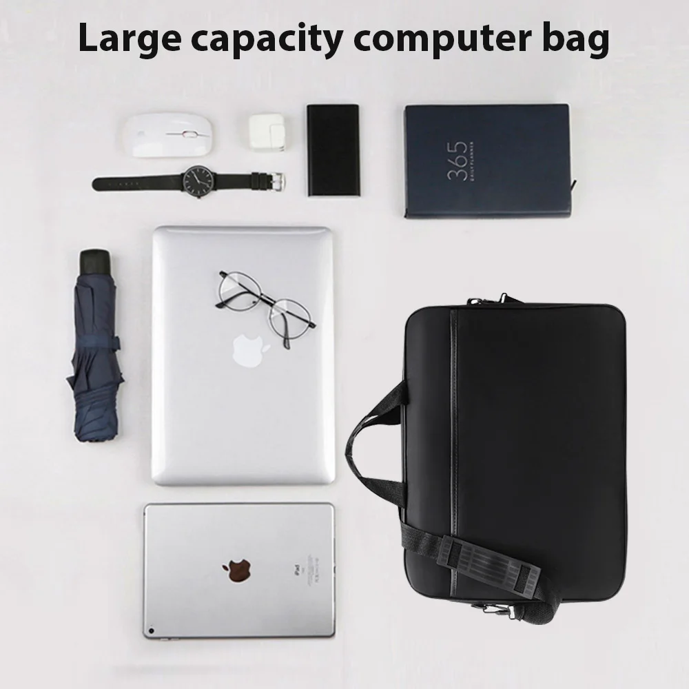 Laptop Sleeve 15.6 Inch for Macbook Air Pro Internal Tablet Accessories Pocket Waterproof Portable Business Shoulder Bag