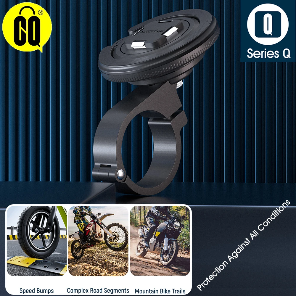 Motorcycle Phone Mount, Bike Phone Mount Upgrade Quick Install Handlebar Clamp, Bike Phone Holder for Scooter Clip Mount stand