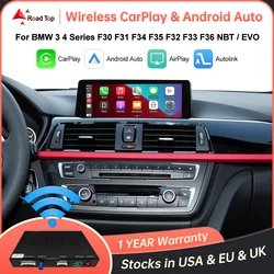 Wireless CarPlay Android Auto for BMW 3 4 Series F30 F31 F32 F33 F34 F35 F36 2012-2020 with Mirror Link AirPlay Car Play Functio