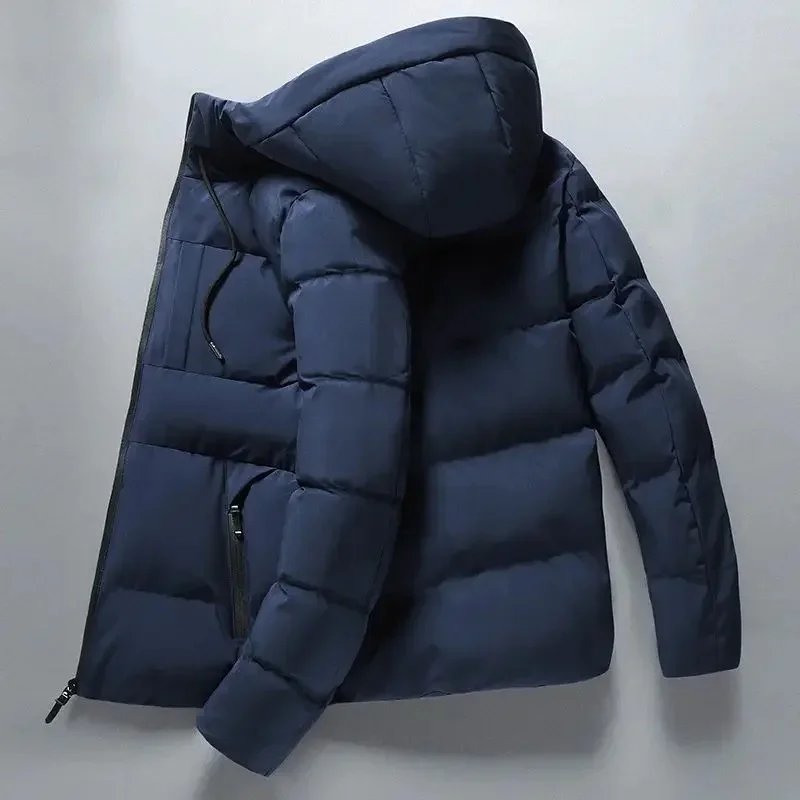 

Thickened Winter Cotton Jacket for Men with Hood Parkas Warm Fashionable Multifunctional Casual Fashion Brand Outerwear Coat