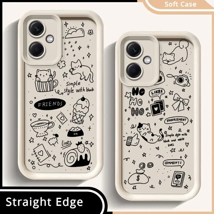 

Мягкий чехол для Redmi Note 10 11 12 Pro 11s 13 14 Pro Plus 12s с мультяшным десертом