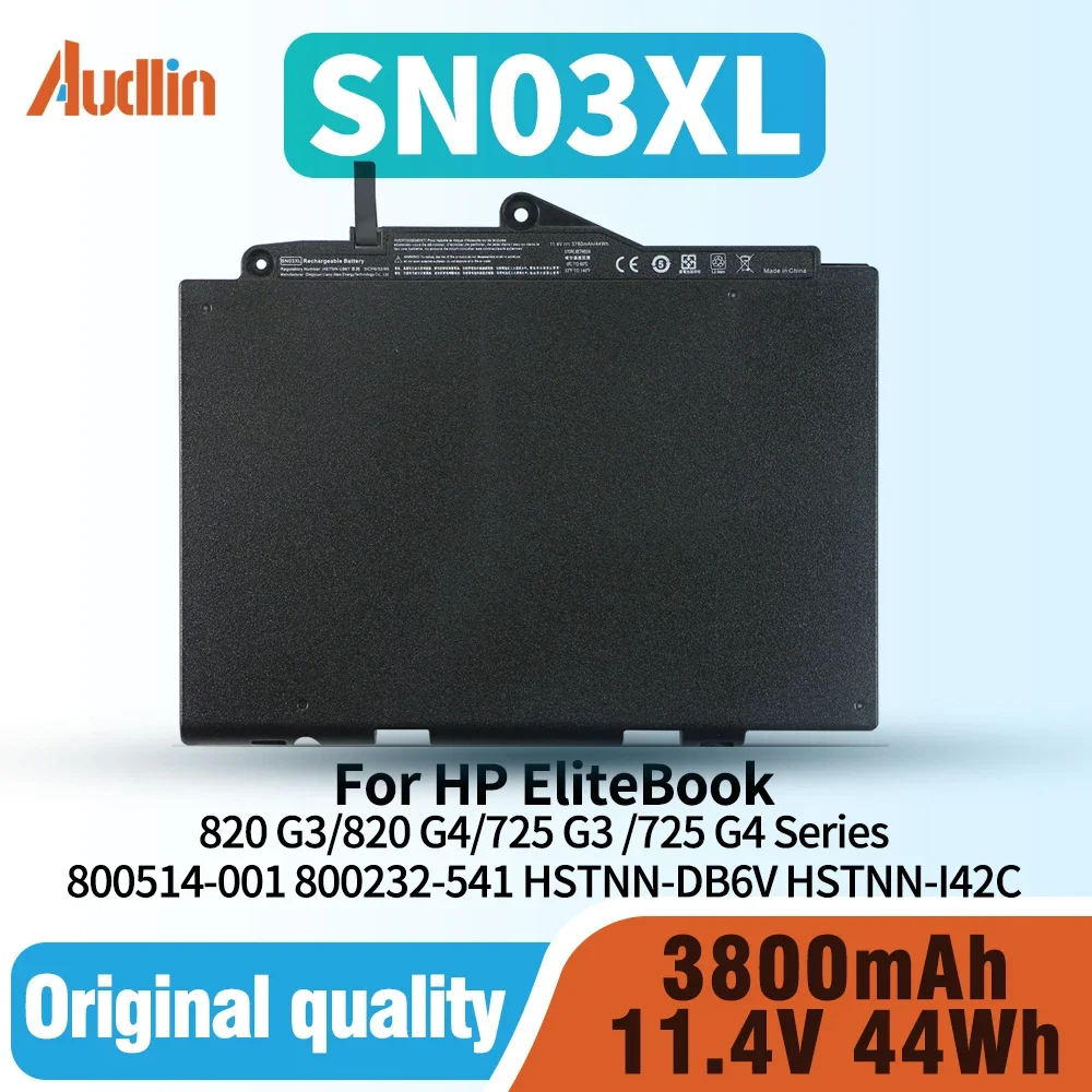 

SN03XL ST03XL Laptap Battery for HP EliteBook 820 G4 G3 725 G3 G4 828 G4 HSTNN-I42C HSTNN-I34C 800232-541 800514-001 11.4V 44Wh