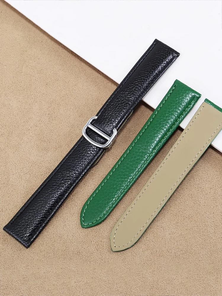 

Leather watch strap suitable for Cartier Tank Solo London W5200014 series lychee patterned cowhide strap