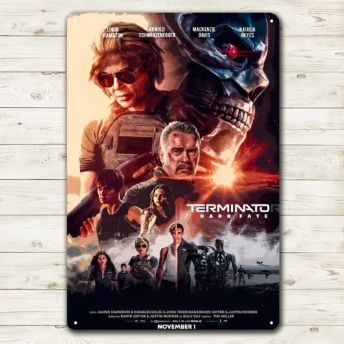 The Terminator Dark Fate Movie Metal Poster Tin Sign - 20x30cm Collectable Plate sign