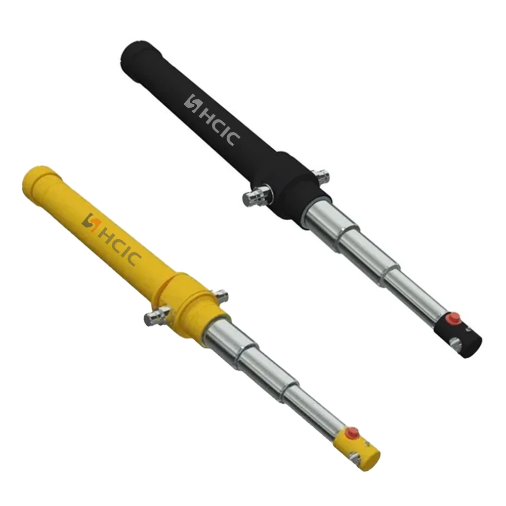 Telescopic Hydraulic Cylinders for Tipper Lifting Single and Double Acting Telescopic Hydraulic Piston Cylinder