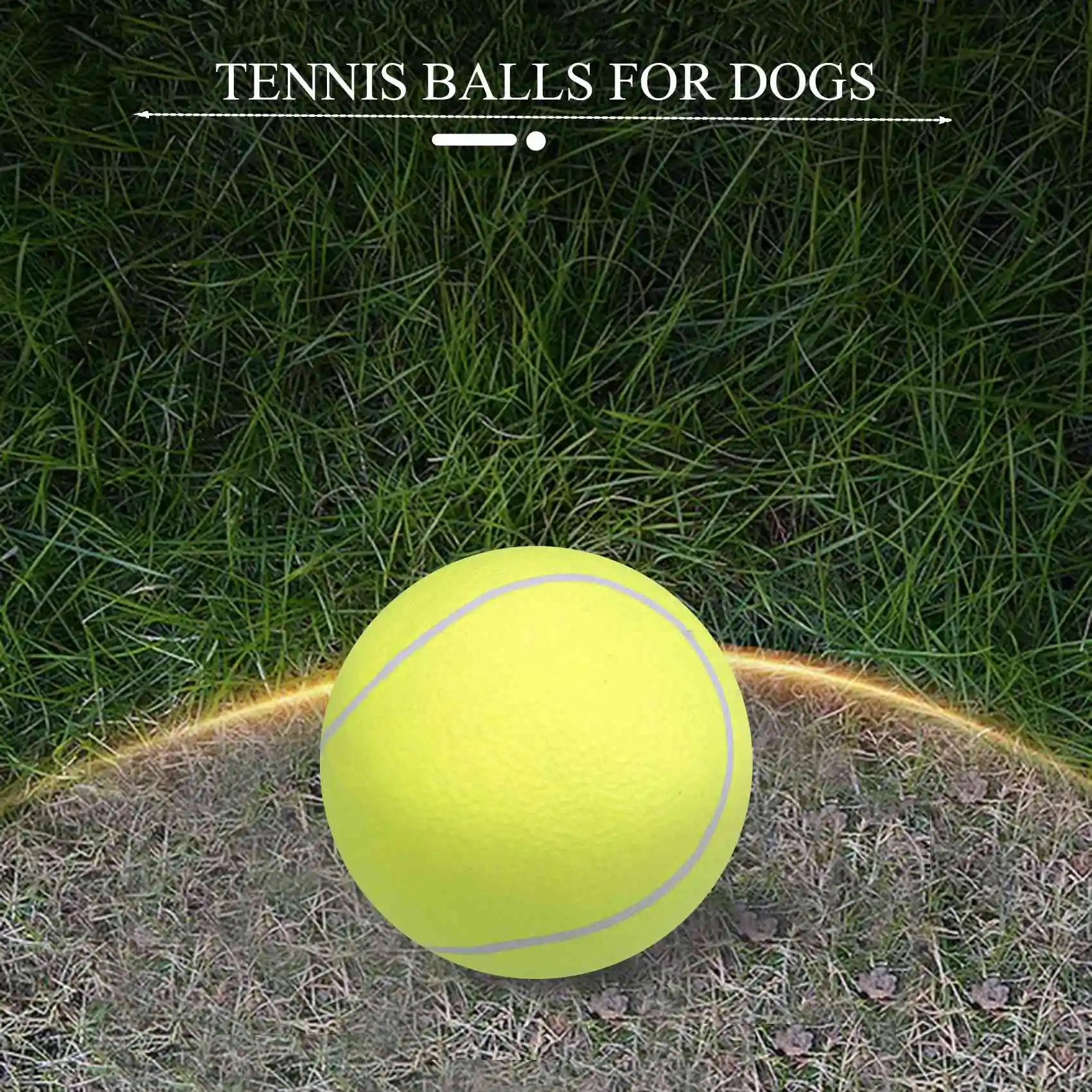 ABJI-Pet Bite 24CM Giant Tennis Ball For Dogs Chew Inflatable Tennis Ball Signature Pet Ball Supplies