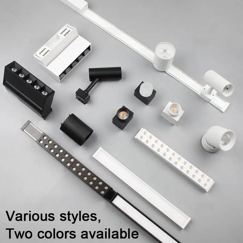 5mm Slim Magnetic Track Light System Rail Spotlight Surface Mounted Track Lighting Led Ceiling Lights Linear Magnet Lamps