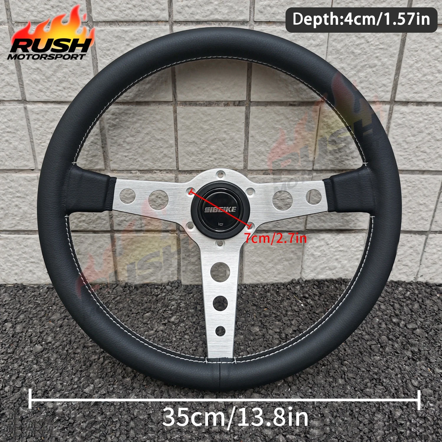 

Prototipo JDM Racing Sport Steering Wheel 14inch Flat Leather Steering Wheel PC-ST66