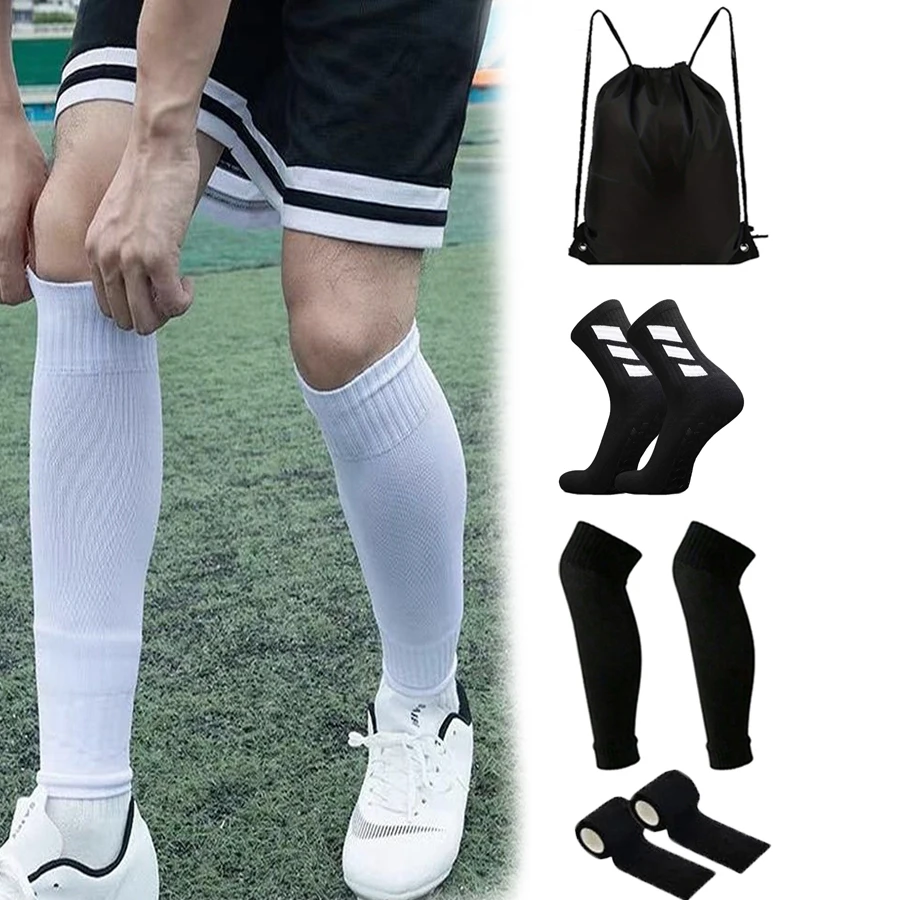 

Набор из 4 предметов, спортивные противоскользящие футбольные носки, баскетбольные носки, спортивные бандажные носки, носки, футбольная сумка на шнурке