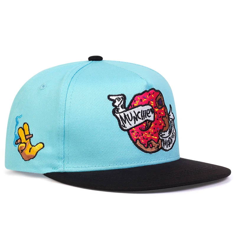 MUNCHIE MADNESS CAP Sky blue pink novelty hip-hop snapback hat for men women adult outdoor casual sun baseball cap