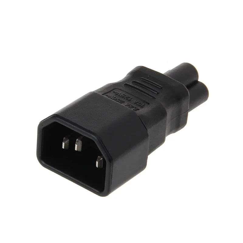 IEC 320 C14 3-pins mannelijk naar C5 3-pins vrouwelijke stekkerconverteradapter