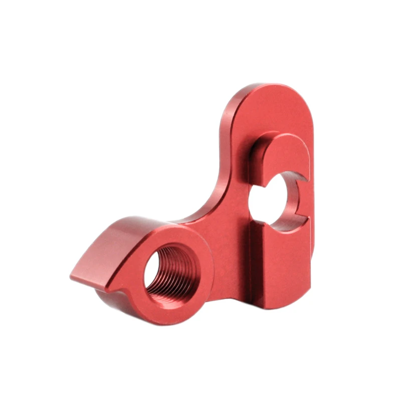 Foldable Bicycle Rear Derailleur Modified Hanger Bike Rear Derailleur Tail Hook Hanger Aluminum Alloy Red