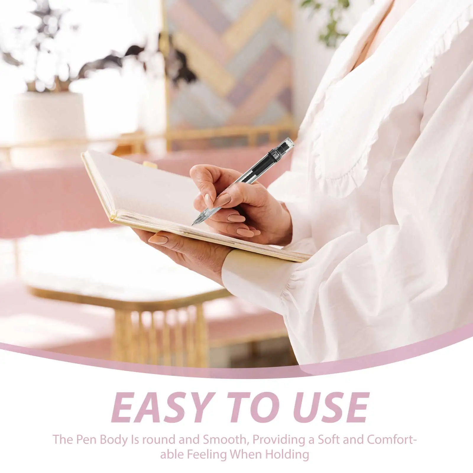 

2pcs Fountain Pen Office Pen Portable Calligraphy Writing Instrument For School Business Sign Reusable Ink Style Pens