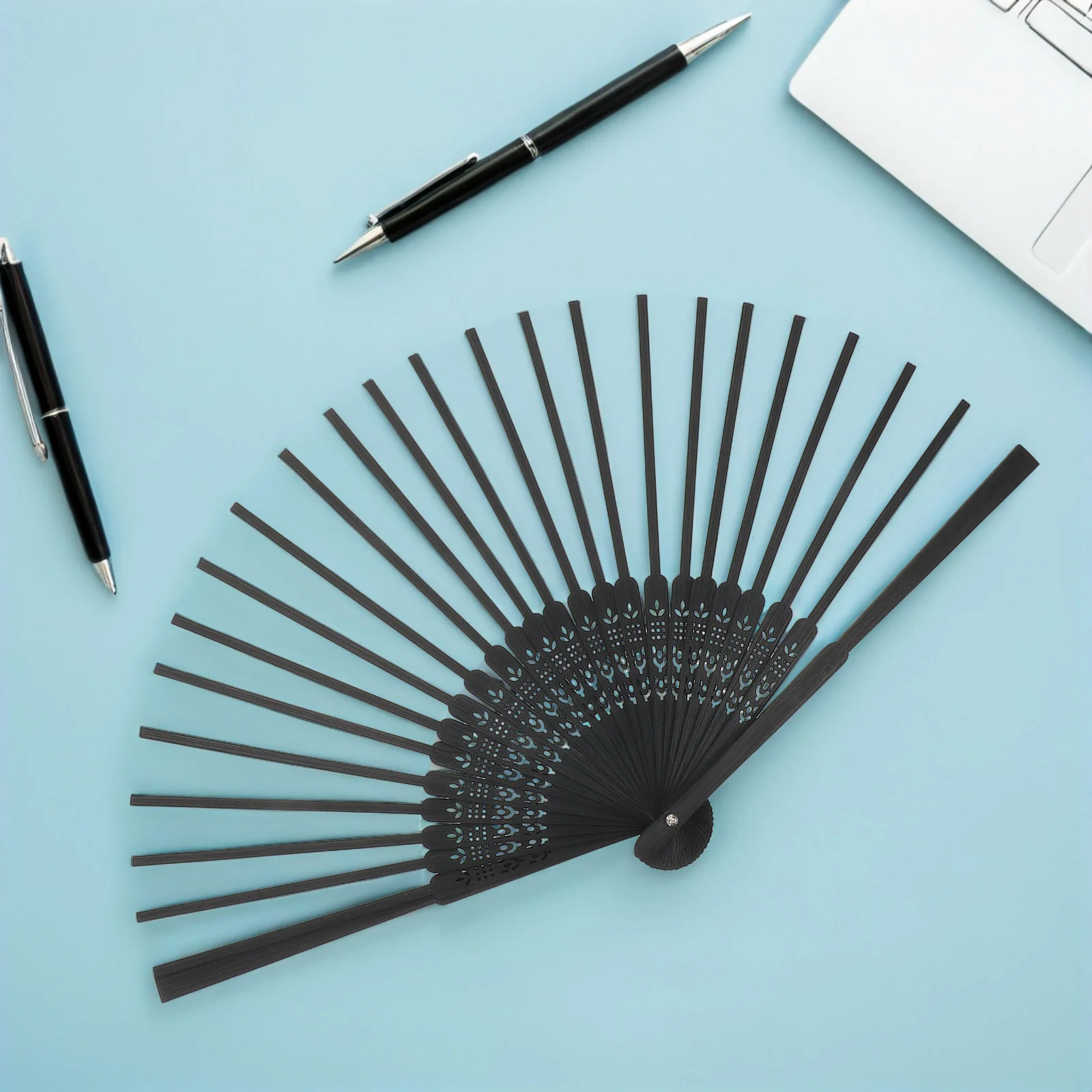 4 قطع من إطار الخيزران: مجموعة أضلاع مروحة قابلة للطي ذاتية الصنع لمراوح اليد المصنوعة يدويًا على الطراز الصيني الياباني، صنع مروحة فارغة غير مكتملة #5