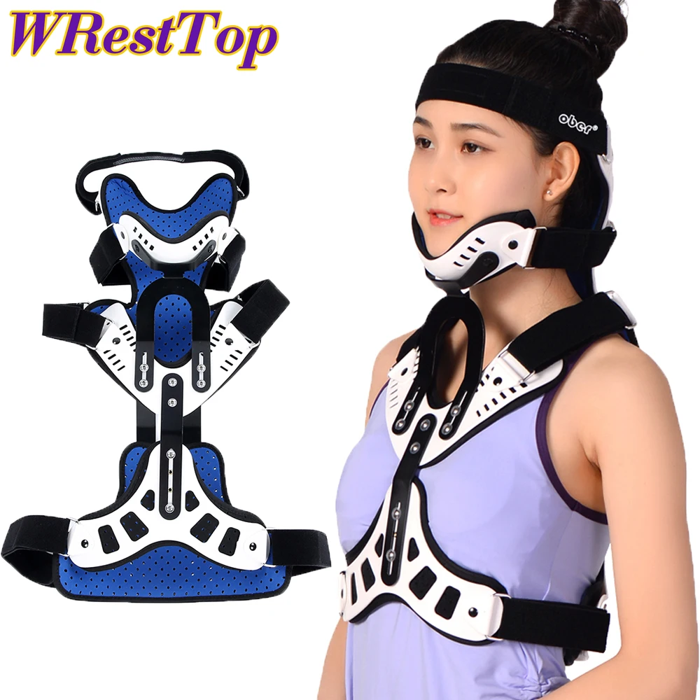 

Posture Corrector Cervical Thoracic Orthotics, Adjustable Head Neck Chest Fixed Brace Traction Device Lumbar Spine Correction