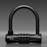Outdoor Heavy Duty 4 Digit Password Lock Zinc Alloy U Shape Combination Bike Lock for Door Security