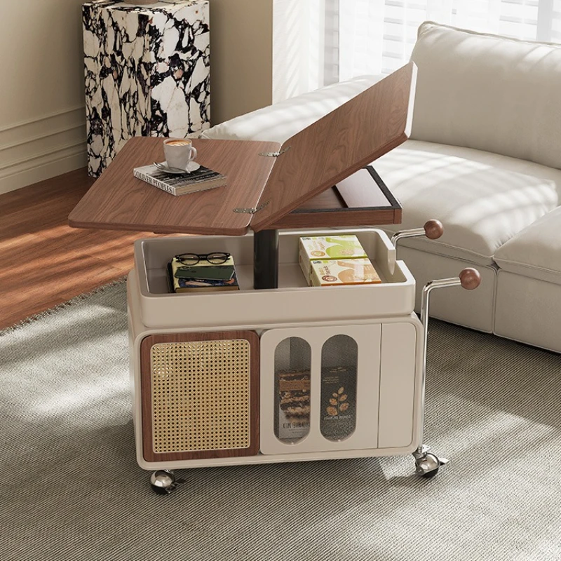 

Movable coffee table small apartment household tea table folding and lifting living room