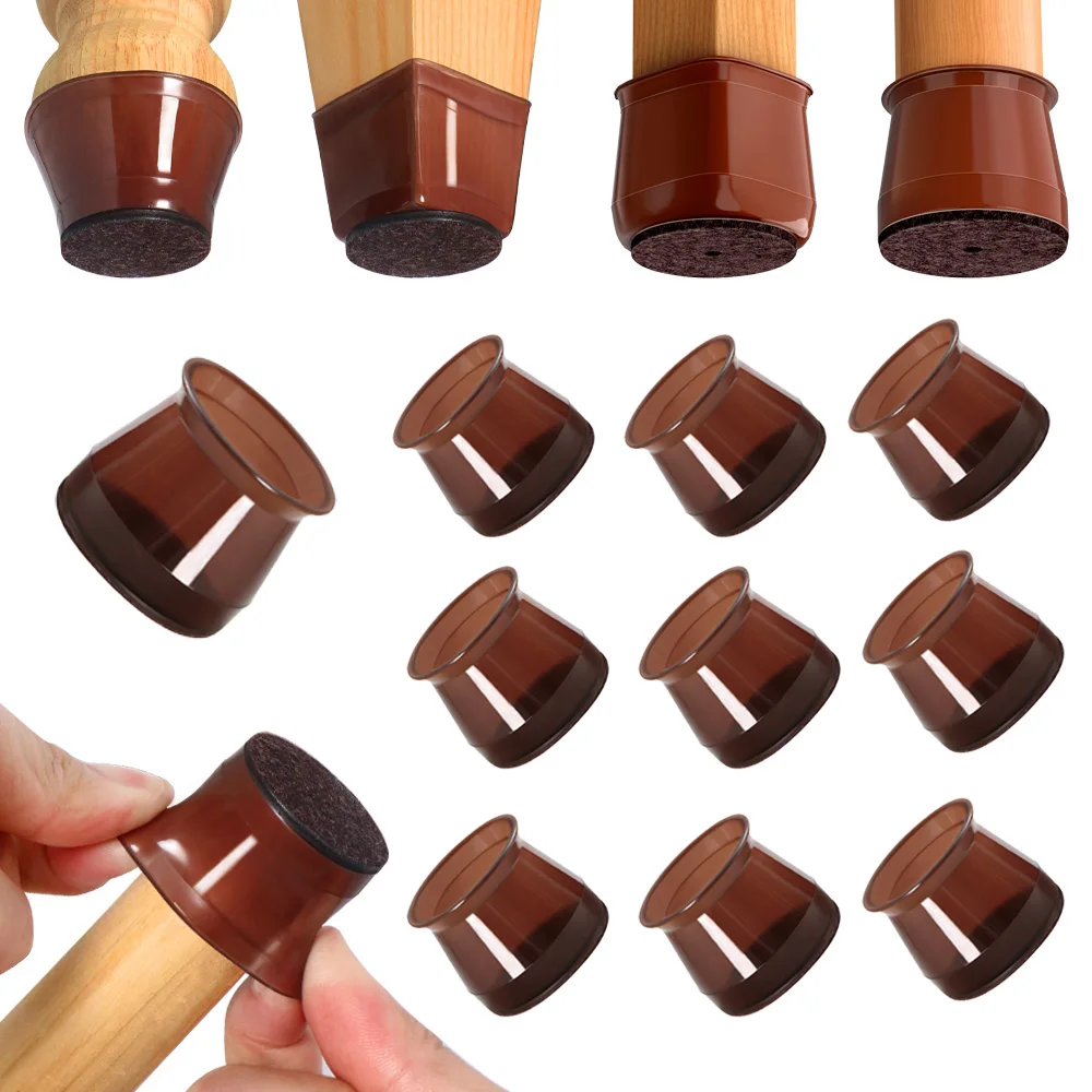 20-36Piece Silicone Chair Leg Floor Protectors, Thickened Round Chair Leg Covers, Silicone Noise-Reducing Scratch-Resistant Pads