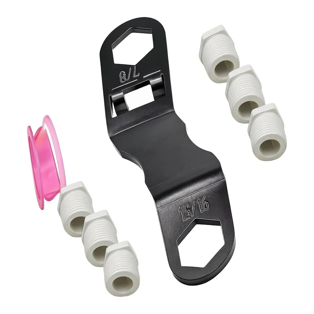 Angled Drain Wrench Kit for For rv Water Heaters 6 Piece Set Fits 7/8 inch and 15/16 inch Drains 1/2 NPT Thread