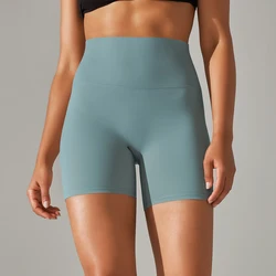 Pantalones cortos de Yoga para mujer, Shorts de secado rápido, transpirables, de cintura alta, para entrenamiento y gimnasio