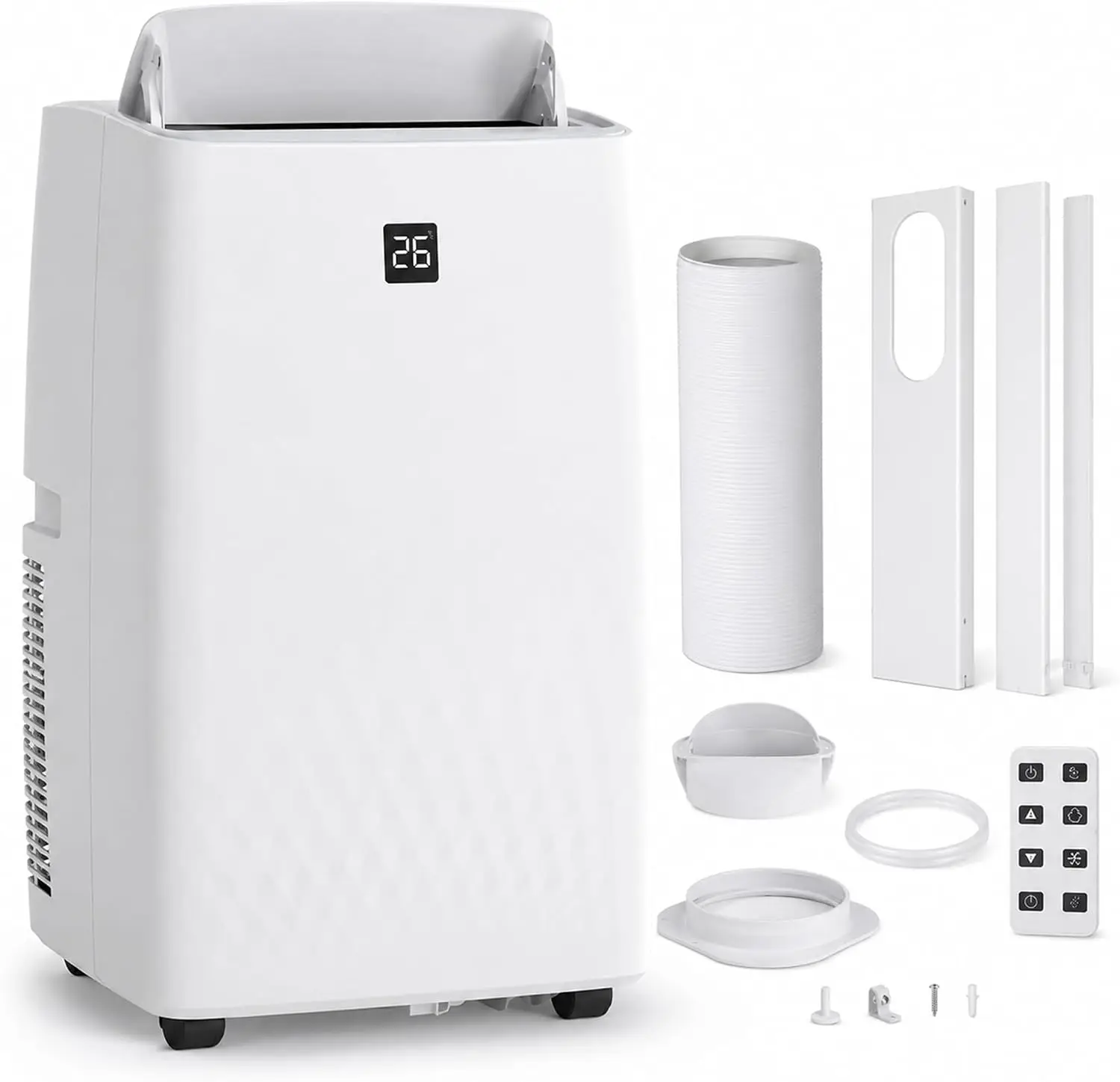 14000 BTU Portable Air Conditioner, 4-in-1 AC Unit, Cools Rooms up to 750 Sq. Ft., Remote Control, Quiet Operation, 24H Timer, Window Installation Kit for Home Office