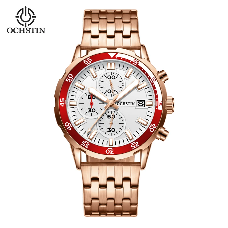 Aviator series men's classic business watch shockproof waterproof luminous calendar multifunctional steel band watchgift friends