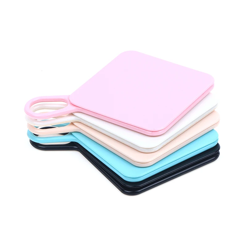 Portable Compact Mirror Mini Ultra-thin Unbreakable Makeup Tool Rotating PU Cosmetic Mirror Travel