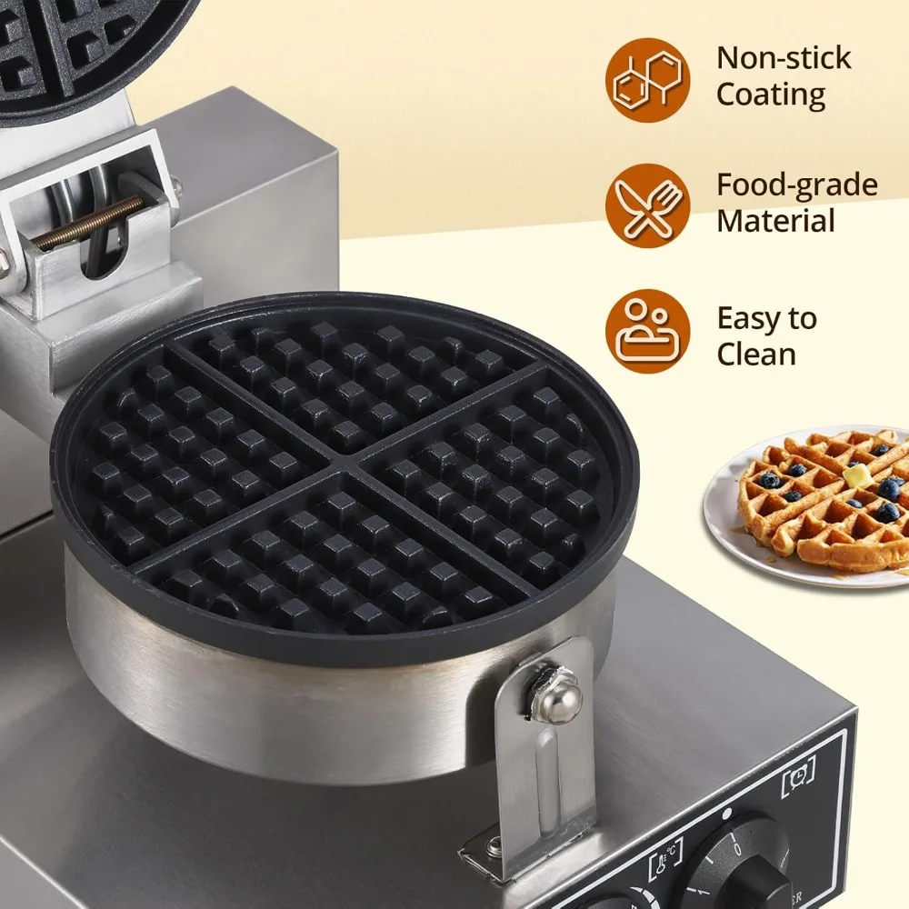 

Waffle Maker Electric Waffle Iron Non-Stick With Time Control Temperature