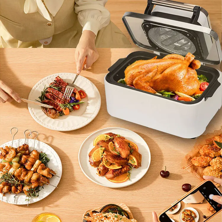 2025 New Model Air Fryer Visible Multifunctional French Fries Machine Promotional Gift 6L 1400W App-Controlled Three-dimensional
