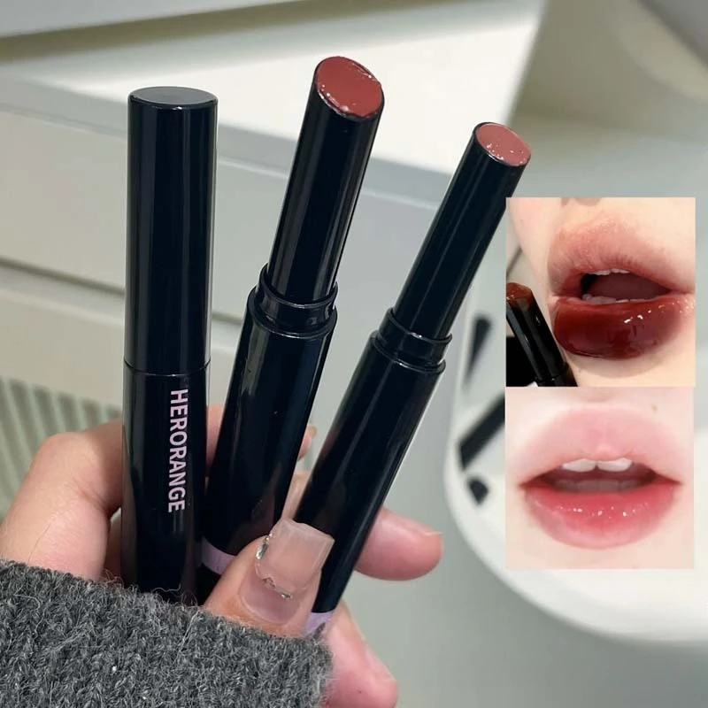 Jelly-pintalabios brillante con espejo, brillo de labios hidratante duradero, bálsamo labial teñido resistente al agua, esmalte de labios de agua