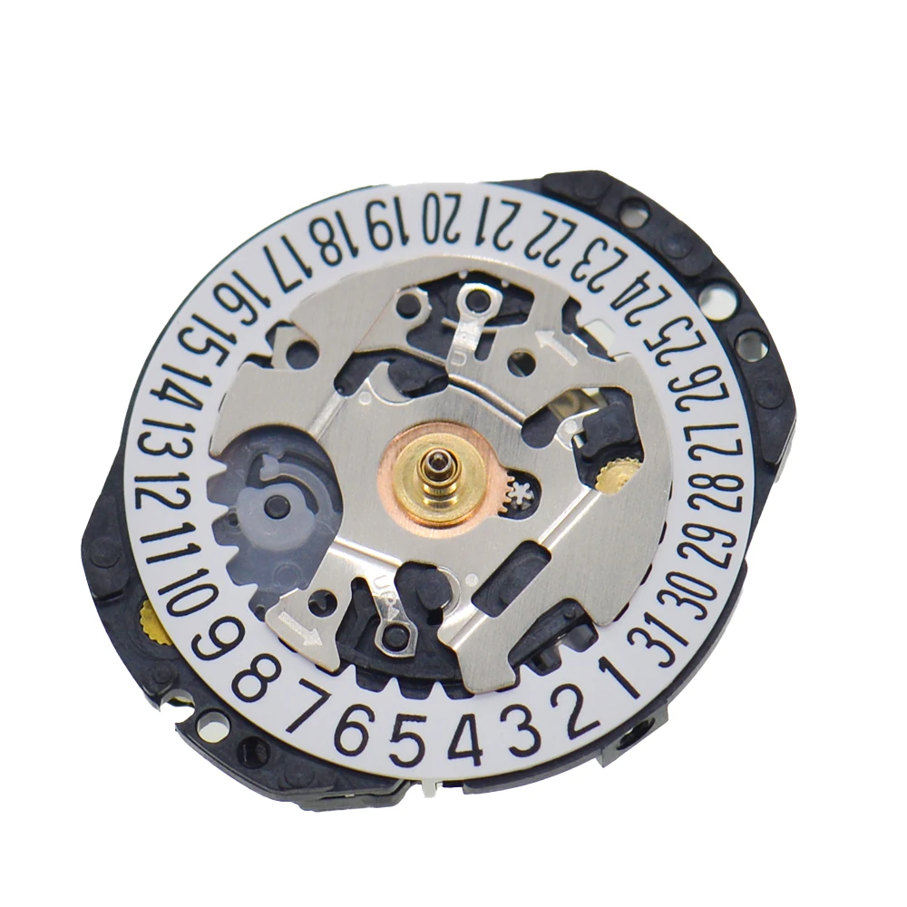 كوارتز ساعة حركة إصلاح ، 3 الأيدي في الساعة 6 ، نافذة التقويمات ، بطارية لاستبدال اليابان ، VX82 VX82E ، VX82E