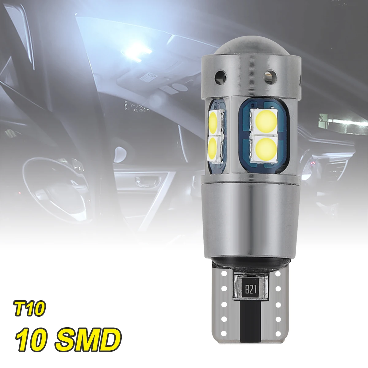 

1 pc Signal Lamp T10 W5W Led Canbus Bulb 12V 10SMD 3030Chips W5W LED 168 194 Auto Wedge Parking Light Reading Dome Light