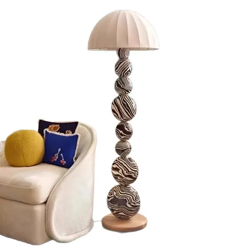 

Floor lamp designer bedroom study painted ball cloth cover floor lamp